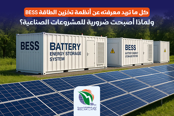 كل ما تريد معرفته عن أنظمة تخزين الطاقة BESS… ولماذا أصبحت ضرورية للمشروعات الصناعية؟
